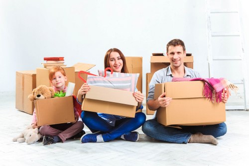 Loading furniture safely into a removal van