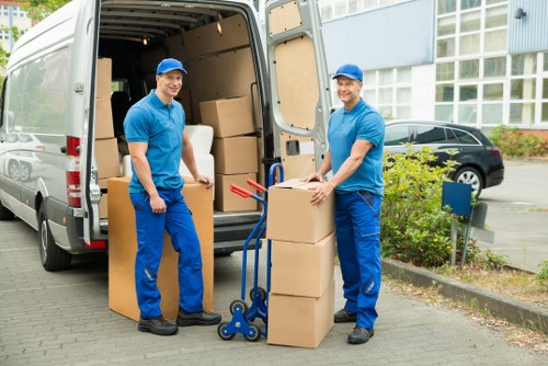 A loaded moving van ready for a local relocation job in the UK